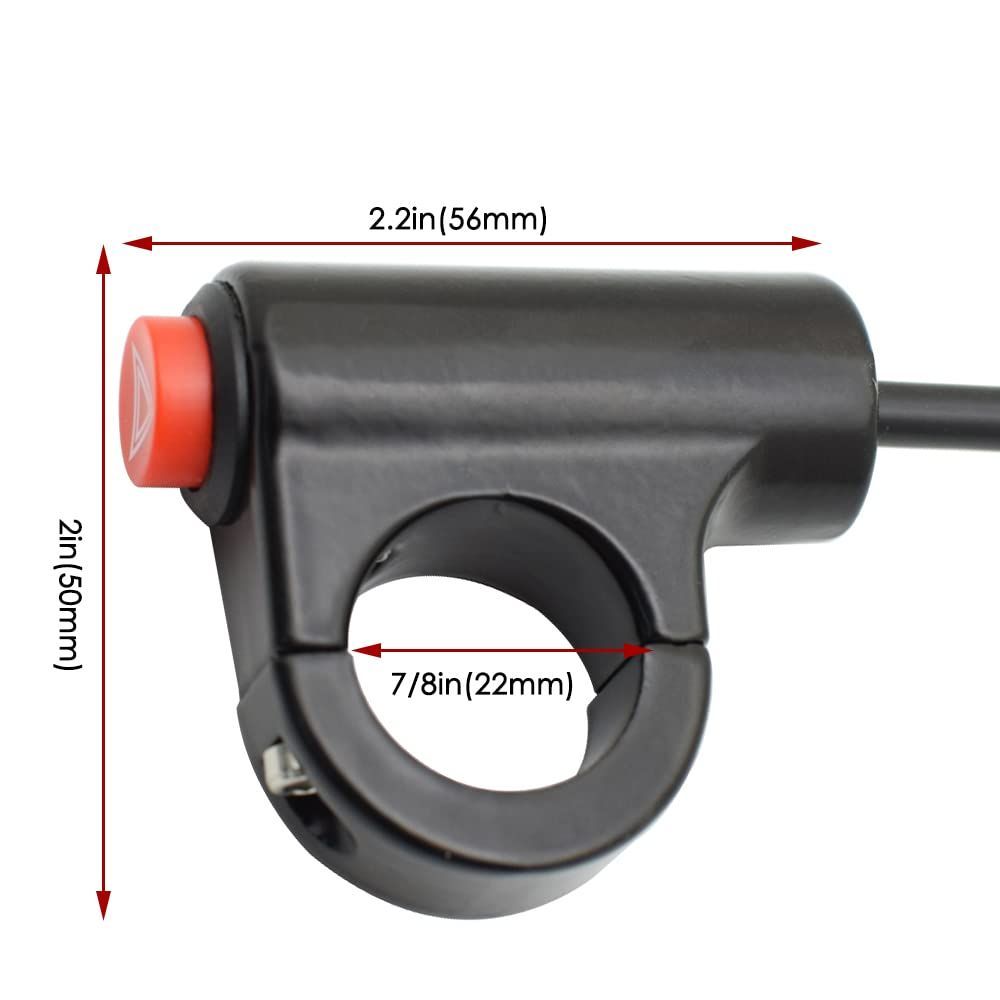 数量限定】オートバイハンドルバースイッチ ATVバイク 12V 22mm LED 警告灯 ハザードライト スイッチ閃光 防水 過負荷保護 - メルカリ