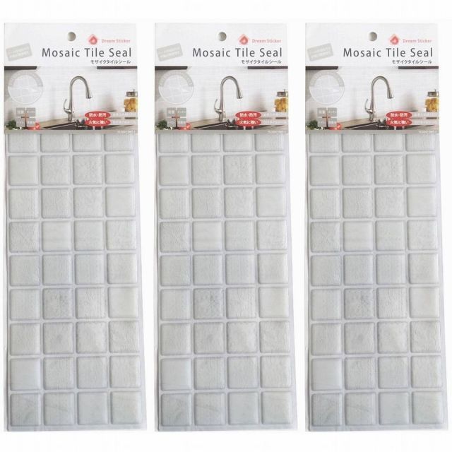 マスターリンクス - タイルシール - ＳＷＴ−１ - レース - ３７６ｍｍ×１３４ｍｍ×１ｍｍ 3個セット