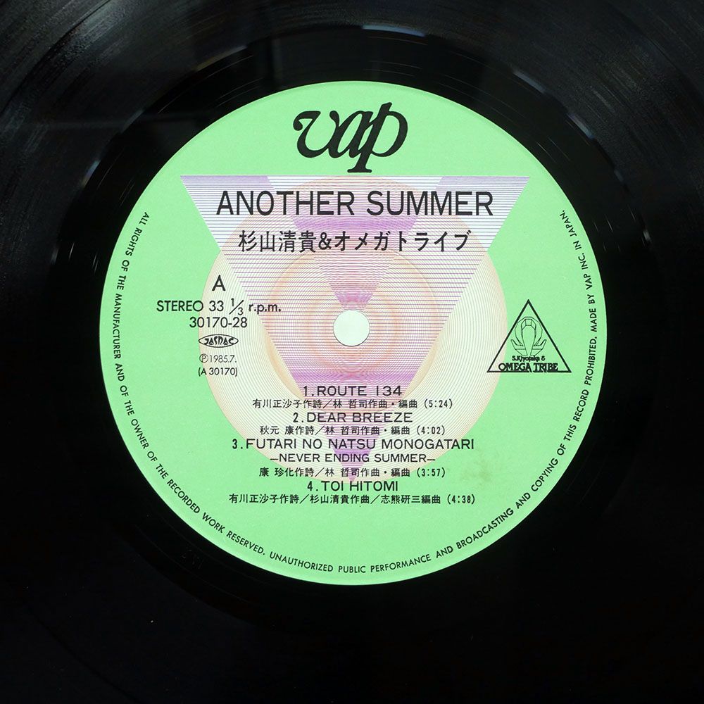 国内盤 杉山清貴 & オメガトライブ/ANOTHER SUMMER/VAP 3017028