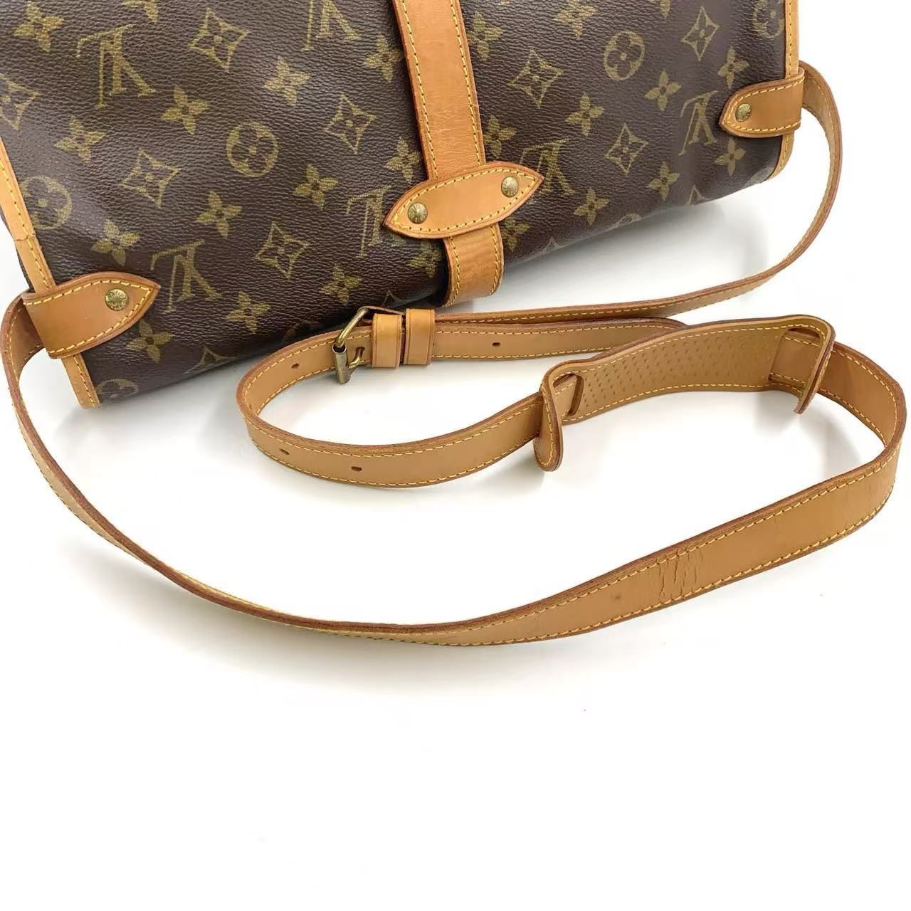 LOUIS VUITTON ソミュール35 モノグラム モノグラム レザー×PVC