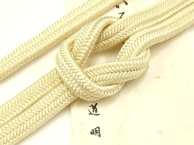 平和屋着物● 上 有職組紐道明 帯締め 冠組 鳥の子色 宮内庁御用 国立博物館御用 東京芸術大学御用 AABB3764ay