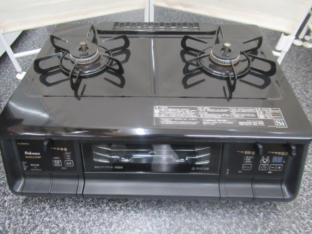 品 2019年製 Paloma パロマ エブリシェフ ガステーブル ガスコンロ IC-365WA-L 左強火 LPガス プロパンガス