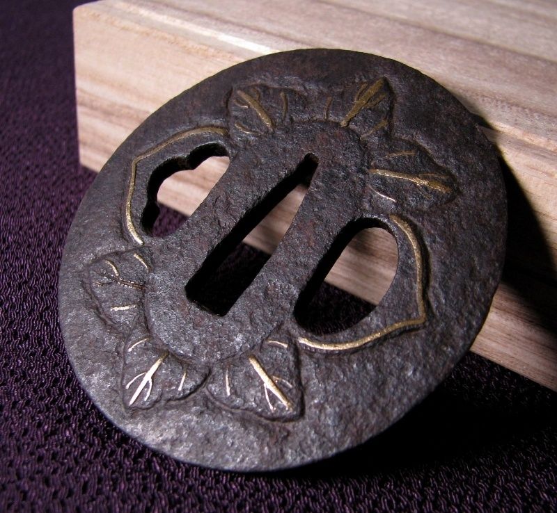 時代武具 鉄地鍔 平安城象嵌 江戸時代/鐔/25d062 - メルカリ