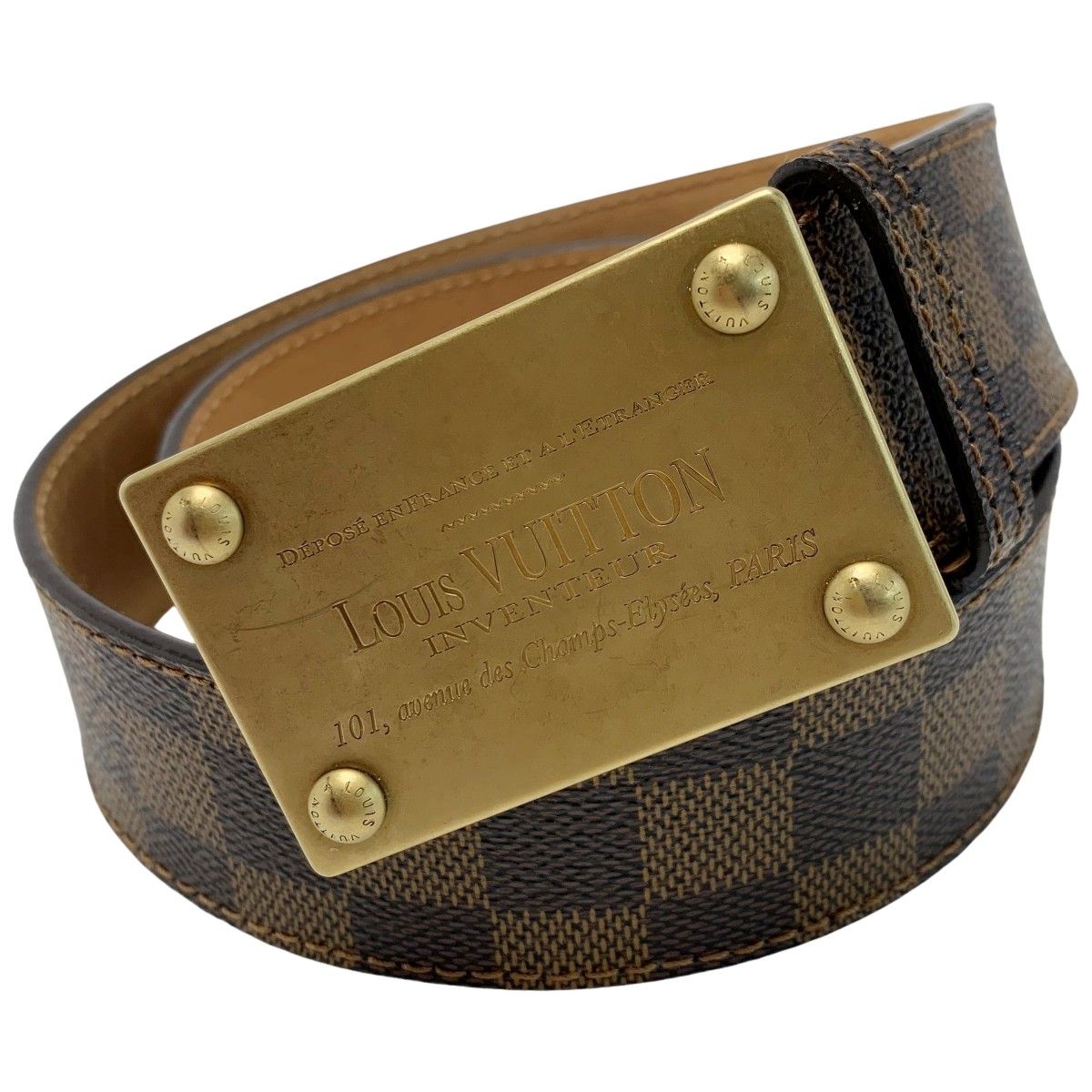 LOUIS VUITTON ルイヴィトン ダミエ サンチュール M9608T LB0016 エベヌ ベルト ウエスト約69.5cm～約80cm