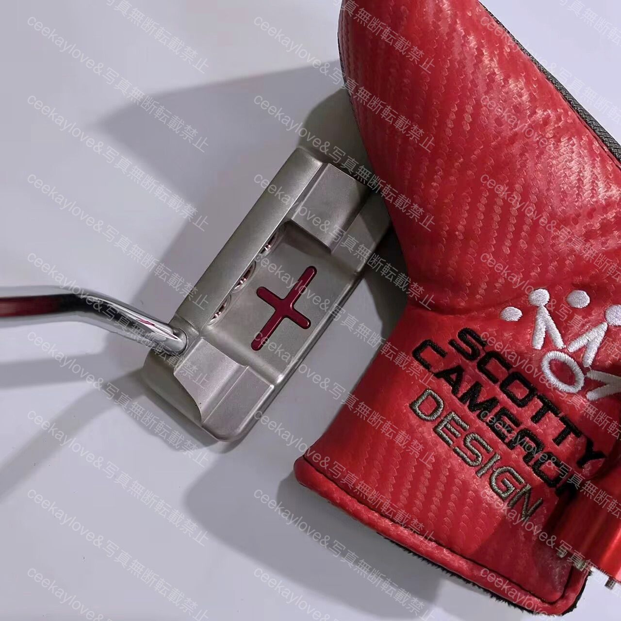  35寸 タイトリスト スコッティ キャメロン ゴルフパター セレクト スクエアバック SELECT SQUAREBACK ゴルフクラブ 赤 ヘッドカバー付け 写真無断転載禁止 パター メンズ