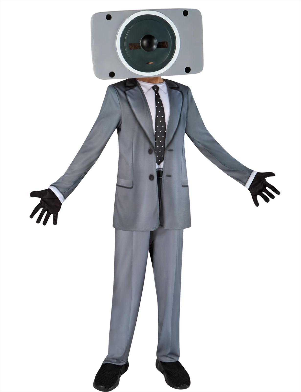 NECA Skibidi トイレスピーカーマン 楽しいコスチューム 子供用 ルビー テーマパーティー ハロウィン M 画像をご参照ください M