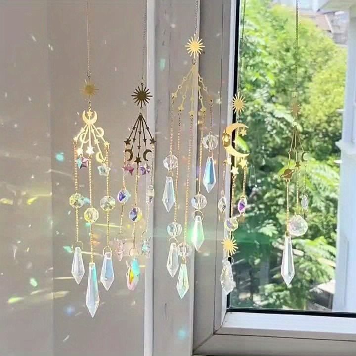 サンキャッチャー 5種類 セット クリスタル 厄除け 運 風水 幸運 健康 運気向上 インテリア 可愛い お洒落 原石 クリスタル プリズム 窓玄関飾り 開運 恋愛 風水アップ