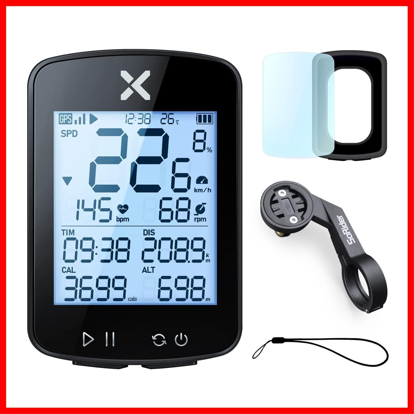 XOSS G* GPS サイクルコンピュータ ワイヤレス サイコン USB充電式