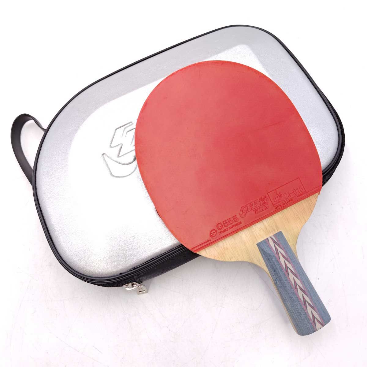 紅双喜 DHS HURRICANE ハリケーン NO.1 キョウヒョウ 中ペン 卓球ラケット ラバー G555 赤 キョウヒョウ3 黒