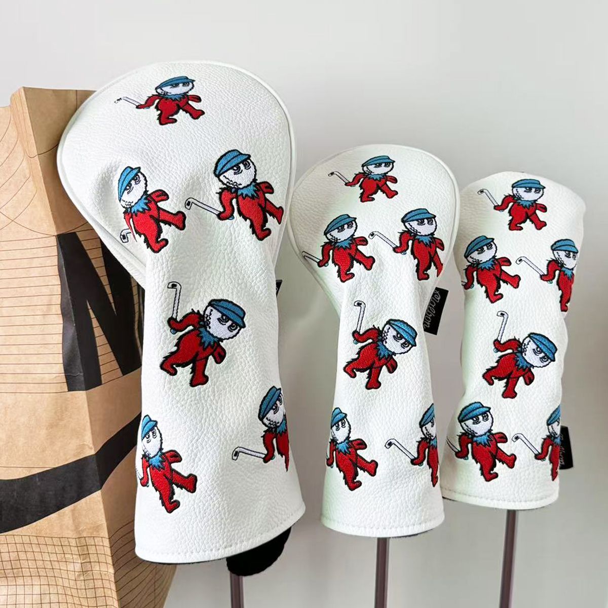 5点セット Malbon Golf Dancing Buckets ヘッドカバー LLC-HASEGAWATOSO_COM