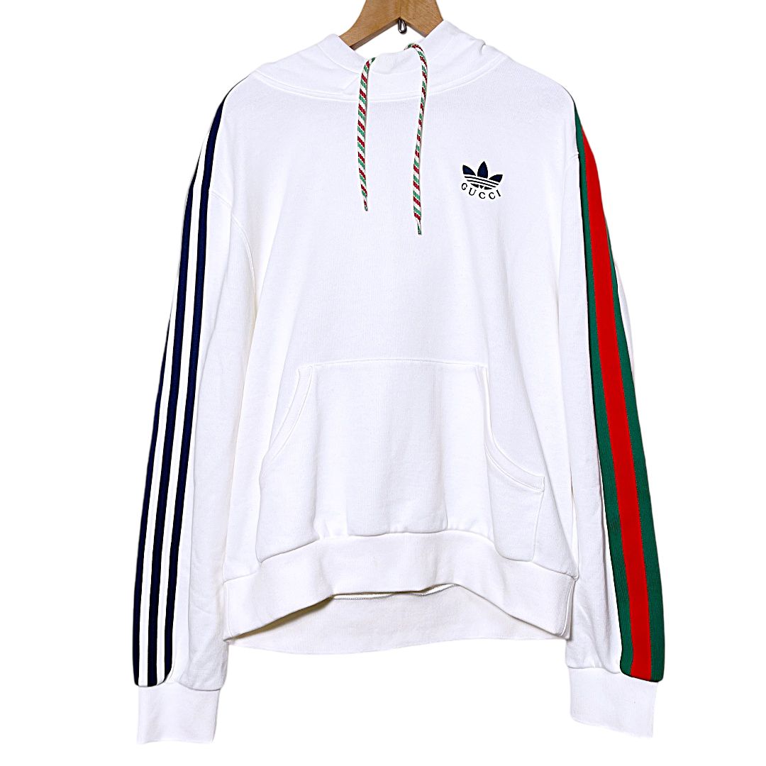GUCCIxadidasグッチxアディダスコラボユニセックスパーカー GUCCI x ADIDAS 半袖パーカー 大人気 コラボ グッチ (GUCCI