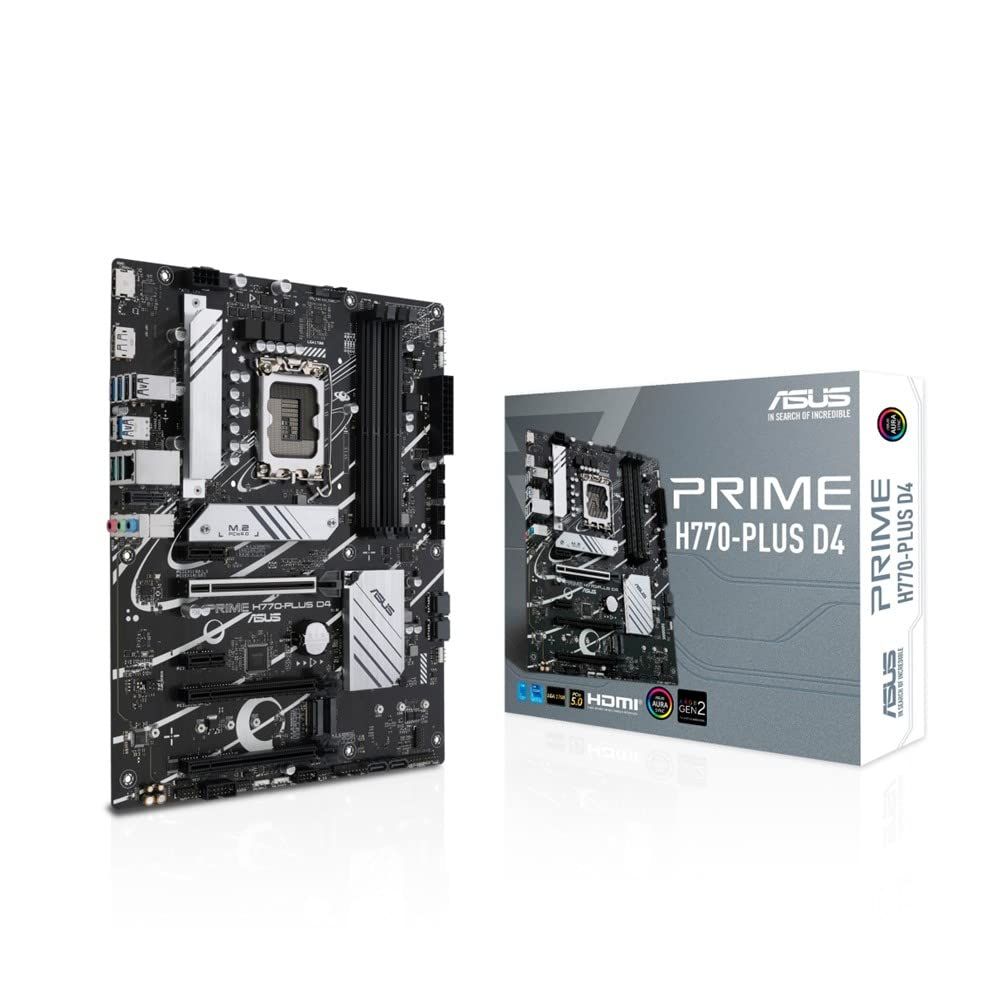 ASUS INTEL 第13.12世代 LGA1700 対応 H770 搭載 ATX マザ―ボード PRIME H770-PLUS D4 / 国内正規代理店品 [マザ―ボード]