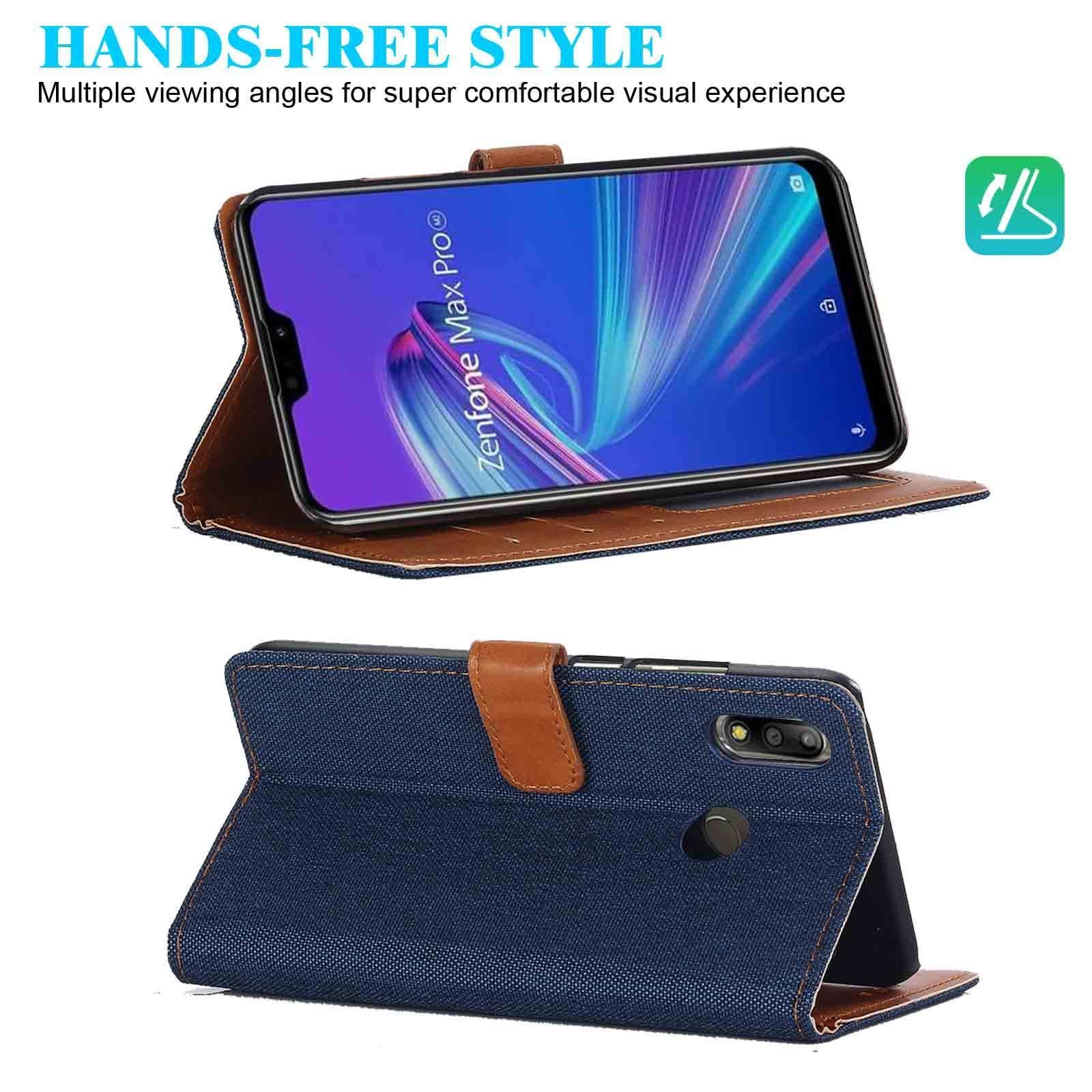 人気商品】ZB631KL (M2) 対応 ASUS デニム材料 手帳ケース Pro