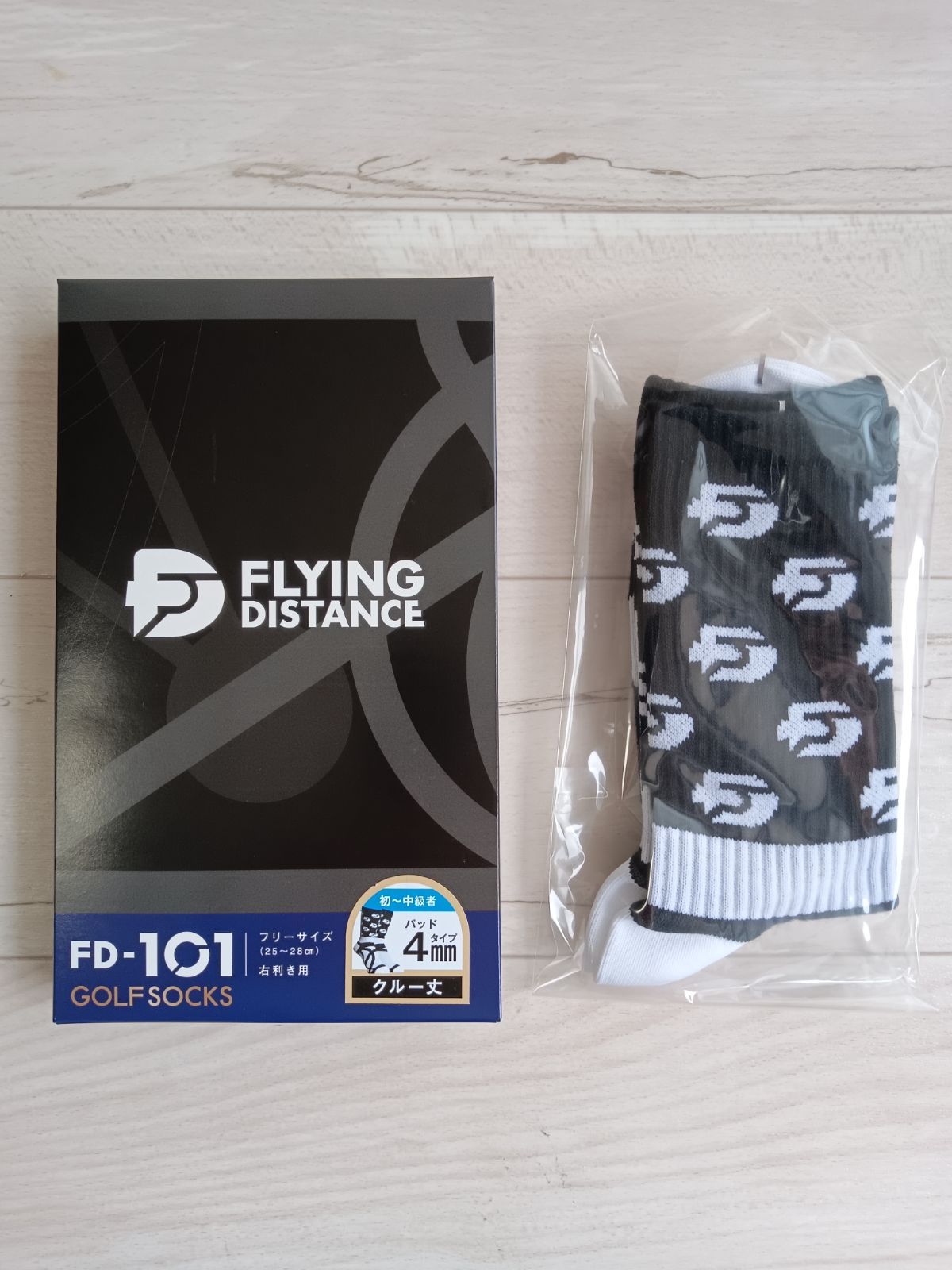 驚異のゴルフ用靴下 Men s ゴルフ FD-SOLE SOCKS パッド４ｍｍタイプ クルー丈 ２足セット販売