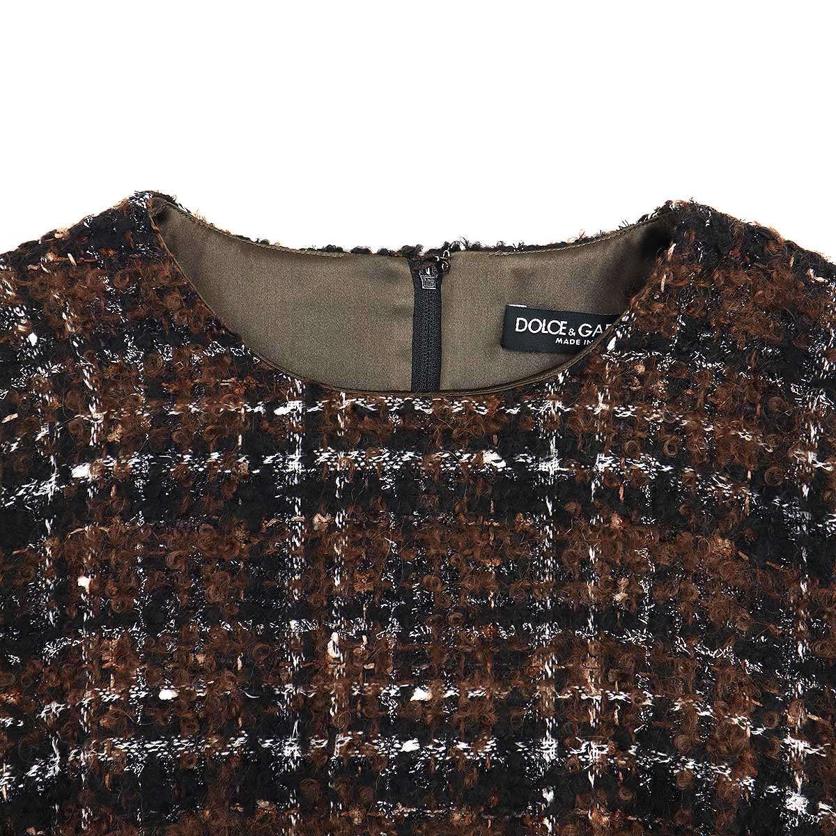 DOLCE&GABBANA ドルチェ＆ガッバーナ ノースリーブツイードワンピース 