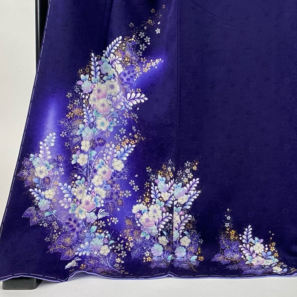 付下げ 身丈174.5cm 裄丈70cm L 袷 翠山工房 やまと 落款 辻が花 桜  