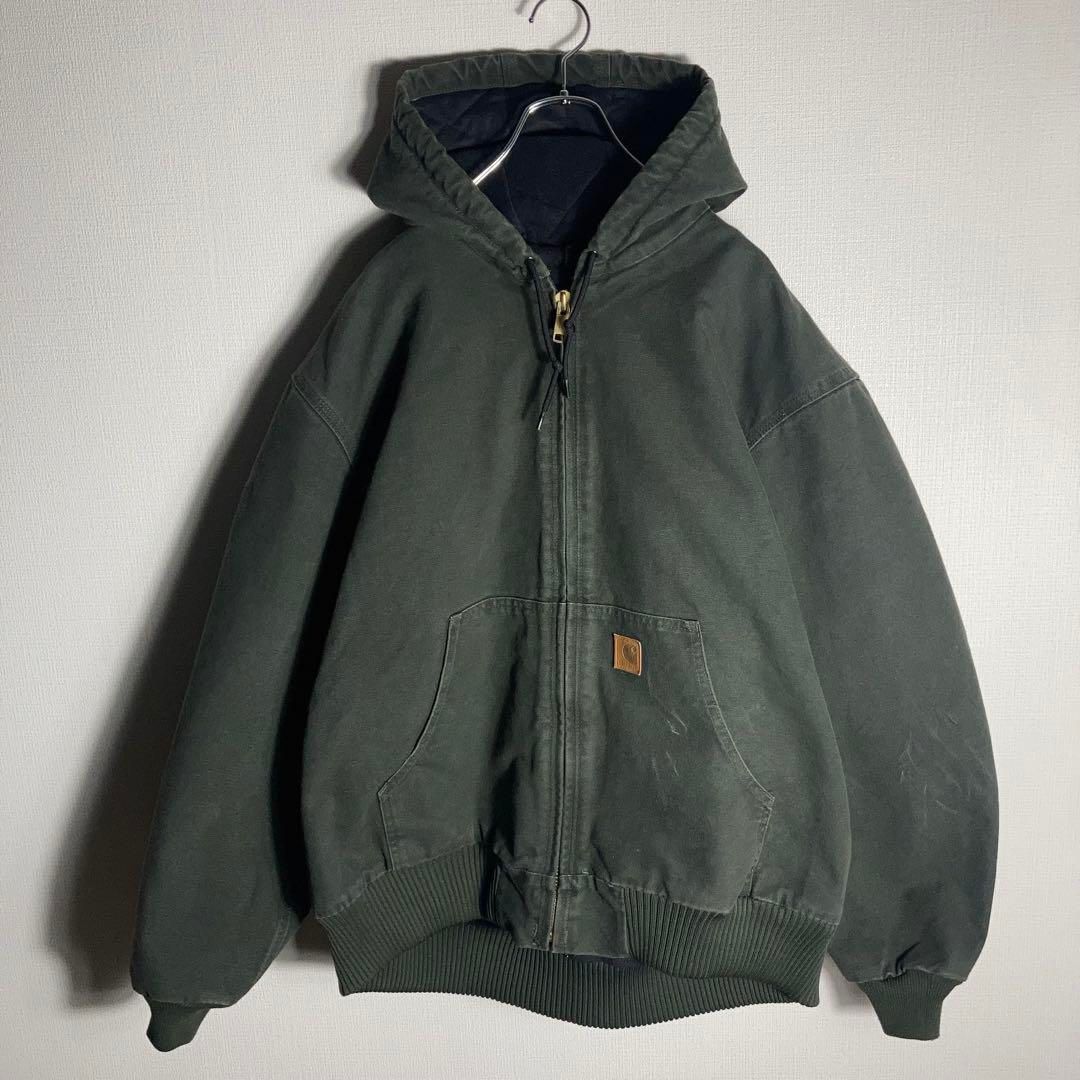 carhartt アクティブジャケット　モスグリーン　 L〜XL相当 Carhartt カーハート J130 ウォッシュドダック インサレート