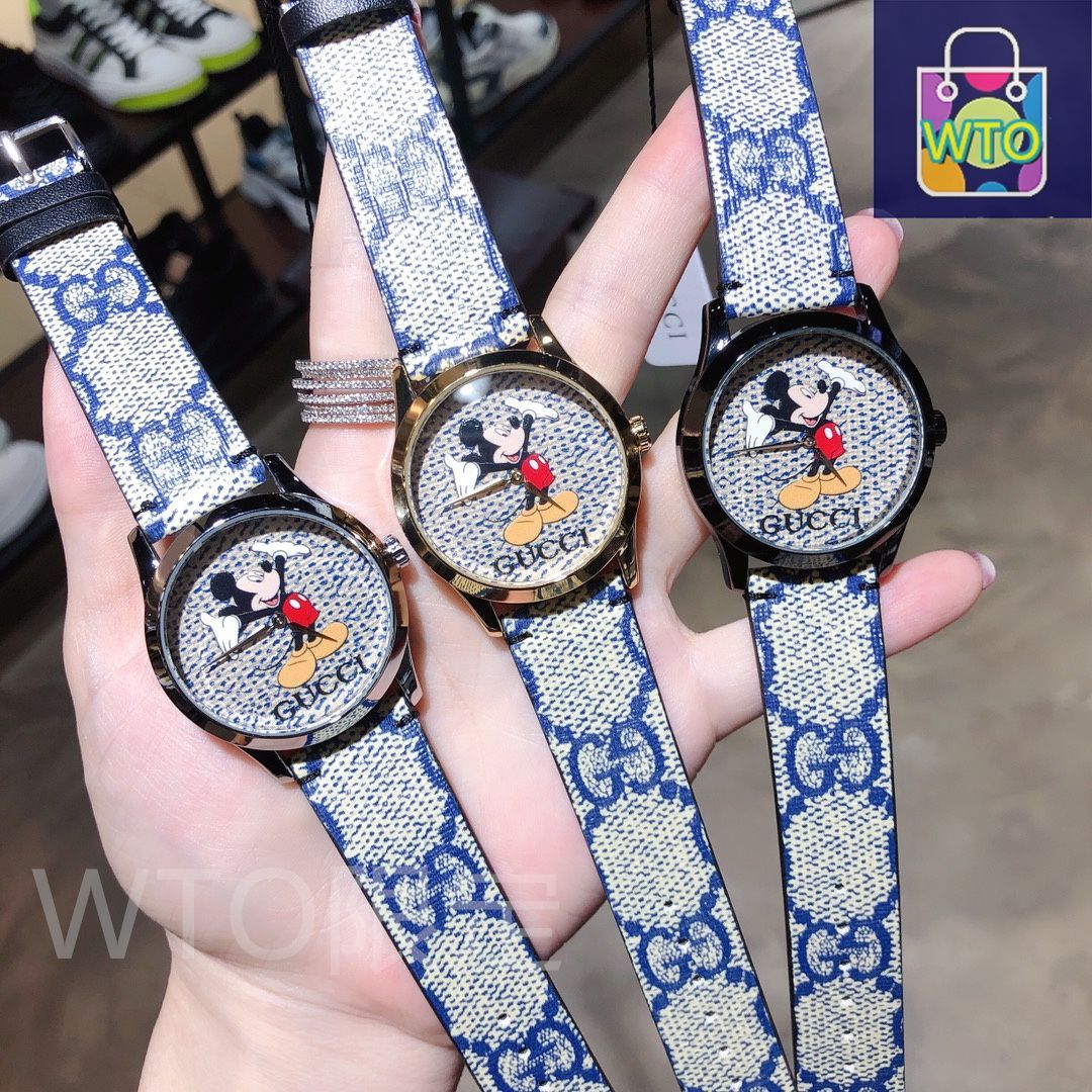 【新品未使用・送料無料】Disney✖︎GUCCI 限定 今日特価！Gucci【古】2020×Disney 最新コラボ限定版腕時計-WTO