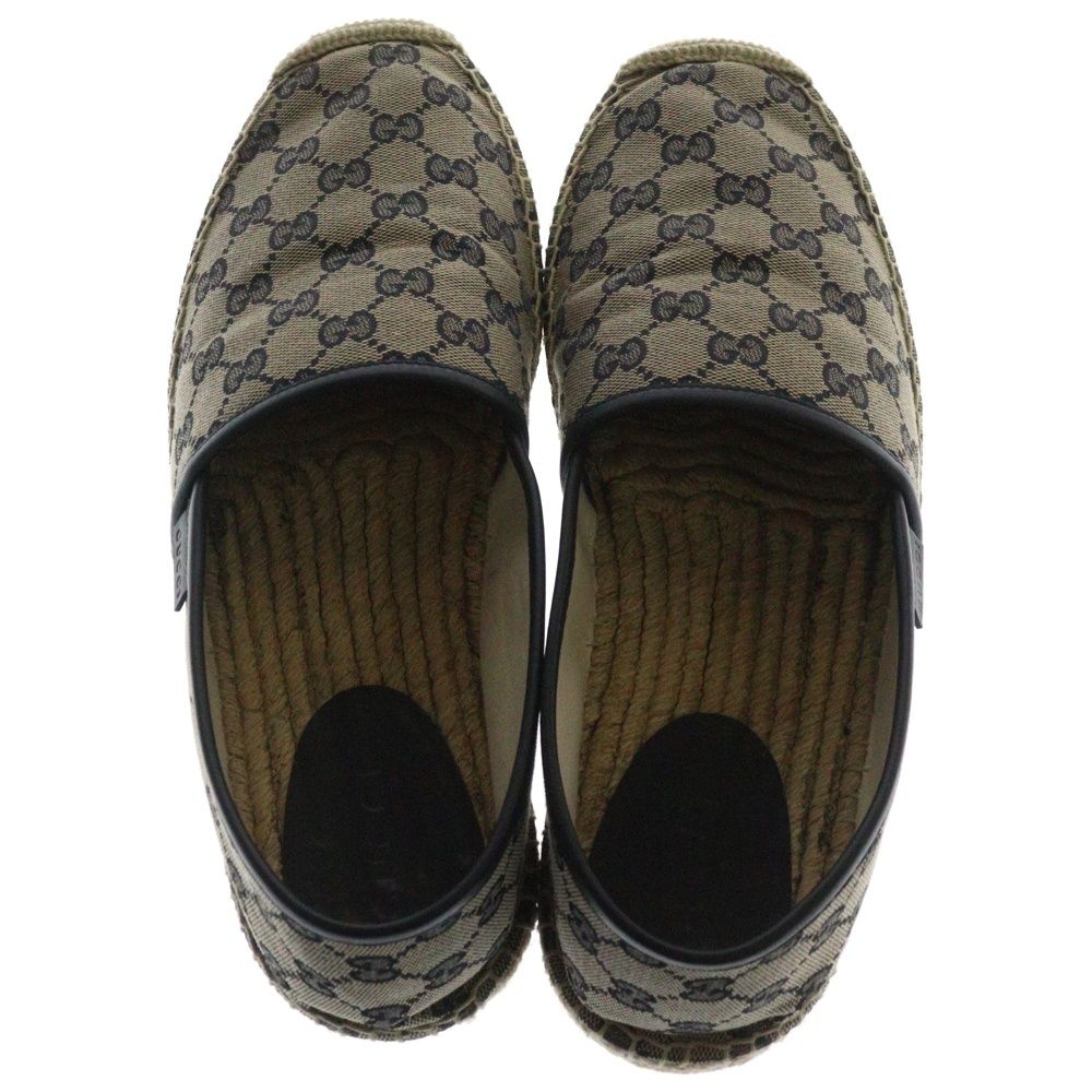 GUCCI (グッチ) GGキャンバス エスパドリーユシューズ レザー