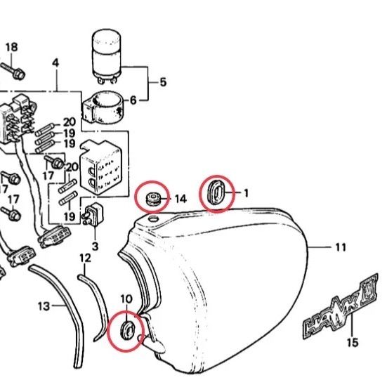 送料無料】ホンダ純正 ホーク ホーク2 サイドカバーグロメットセット 