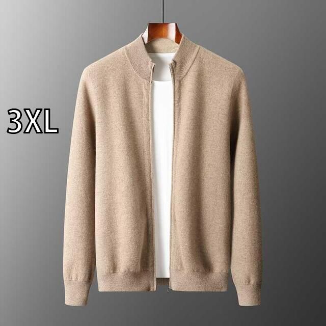 [3XL]秋冬 コーデ メンズ  服 シンプル ファッション オシャレ 大人 かっこいい 大きいサイズ ストリート 紳士服  ウールカーディガン ジッパー セーター ジャケット 