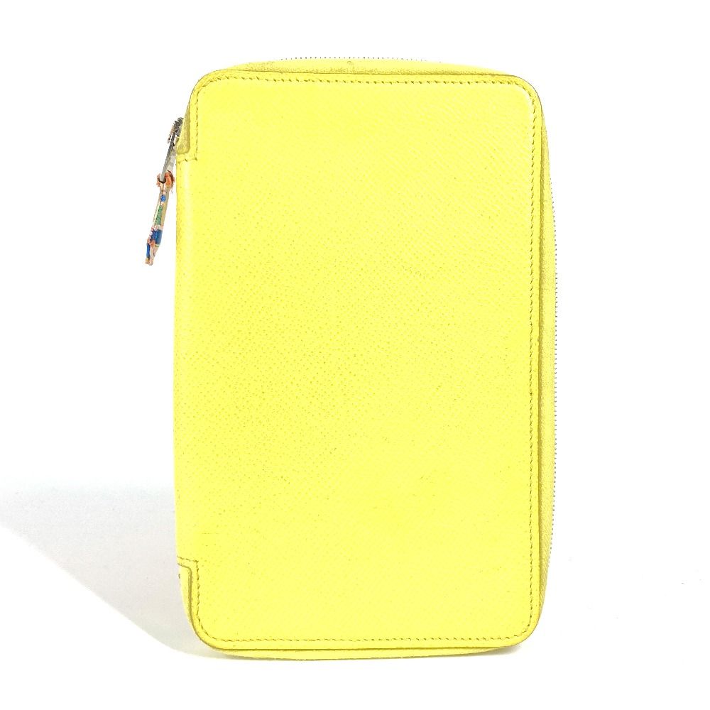 HERMES 手帳カバー　　イエロー レザー HERMES エルメス 手帳カバー アジェンダシップ レザー イエロー