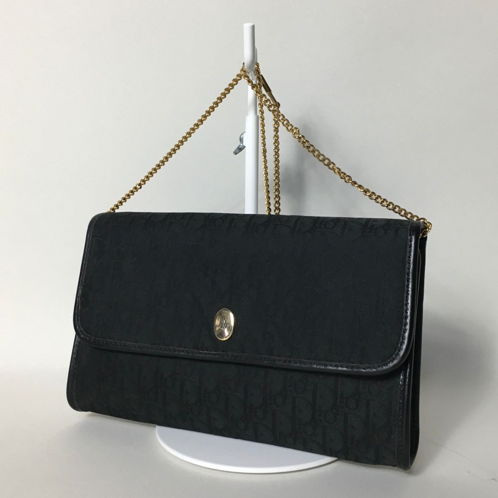 2505-89｜ ｜ディオール ショルダーバッグ ブラック トロッター