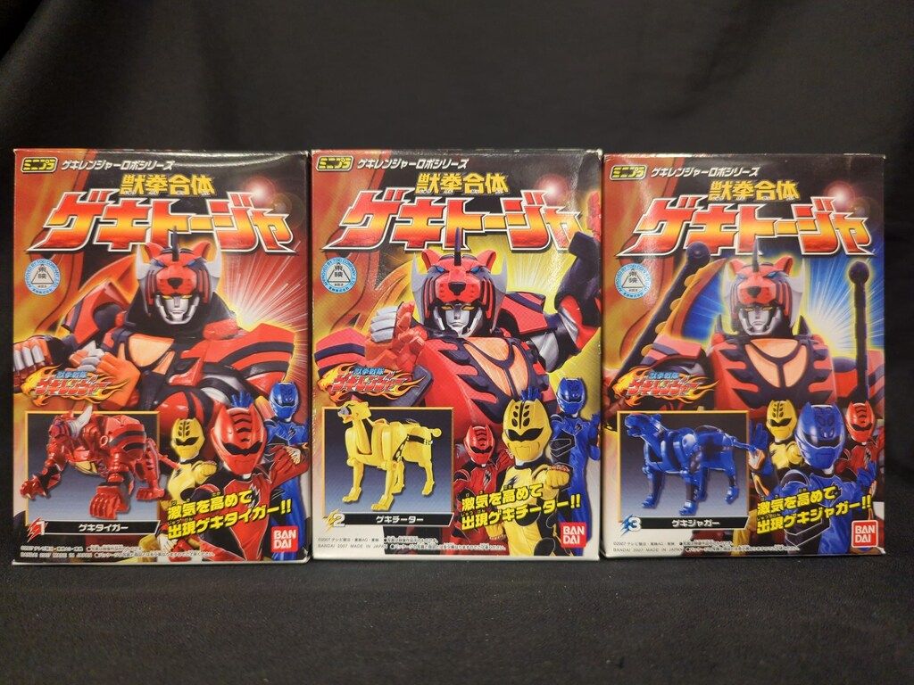 バンダイ ミニプラ/獣拳合体ゲキトージャ 獣拳戦隊ゲキレンジャー 全3種セット ゲキトージャ