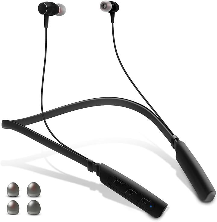 Jinghao 集音器 首掛け 首かけ式 80時間動作 6段階音量 充電式 落下防止 小型軽量 日本語説明書 TW40(黒)