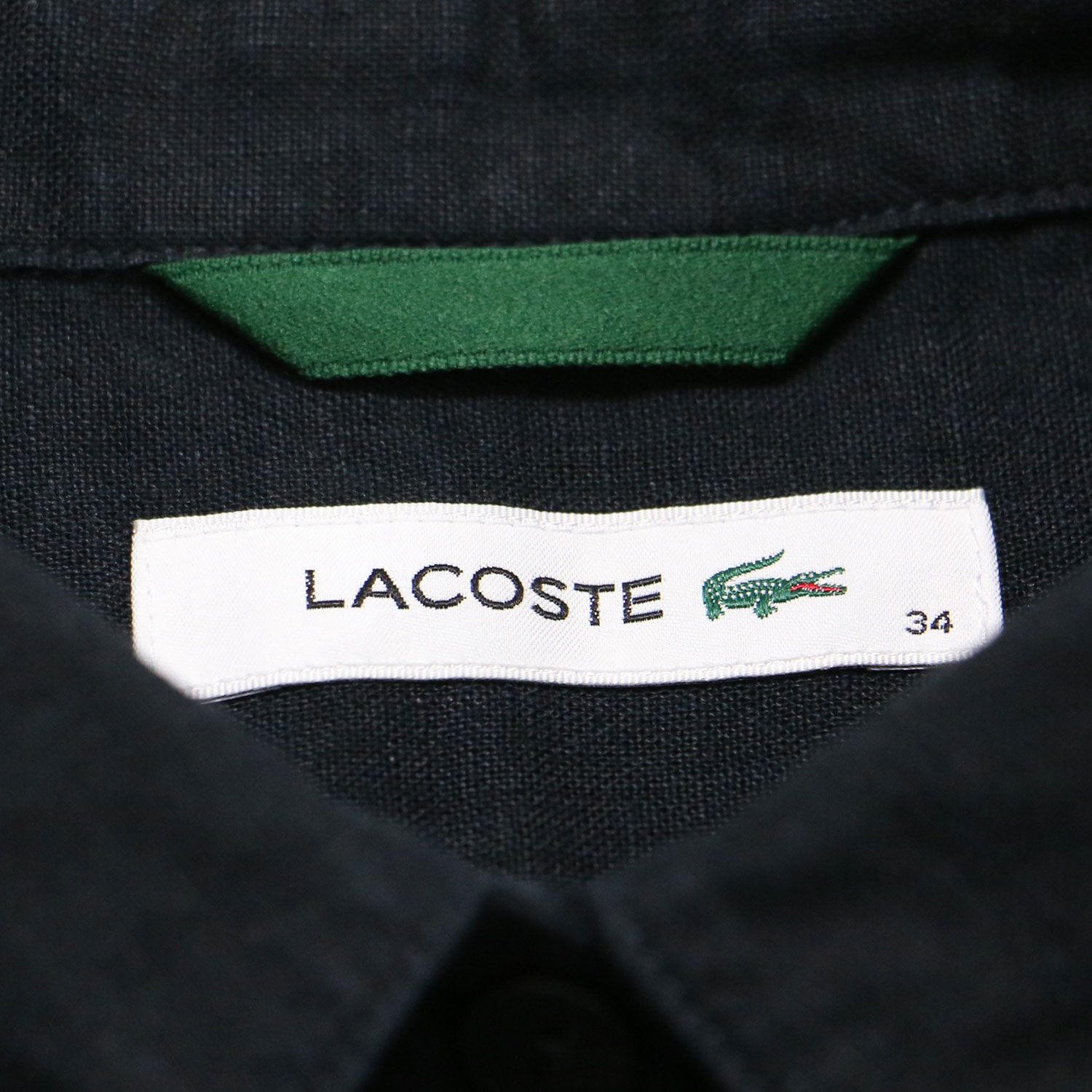 LACOSTE ラコステ シャツ ブラック 黒 サイズ:34 S / リネン コットン