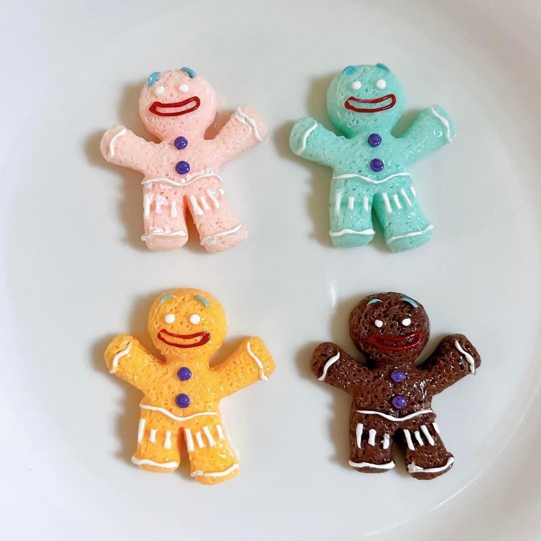 じんじゃーブレット出品 1つ30円】各3個☆デコレーションパーツ ジンジャーブレッドマン