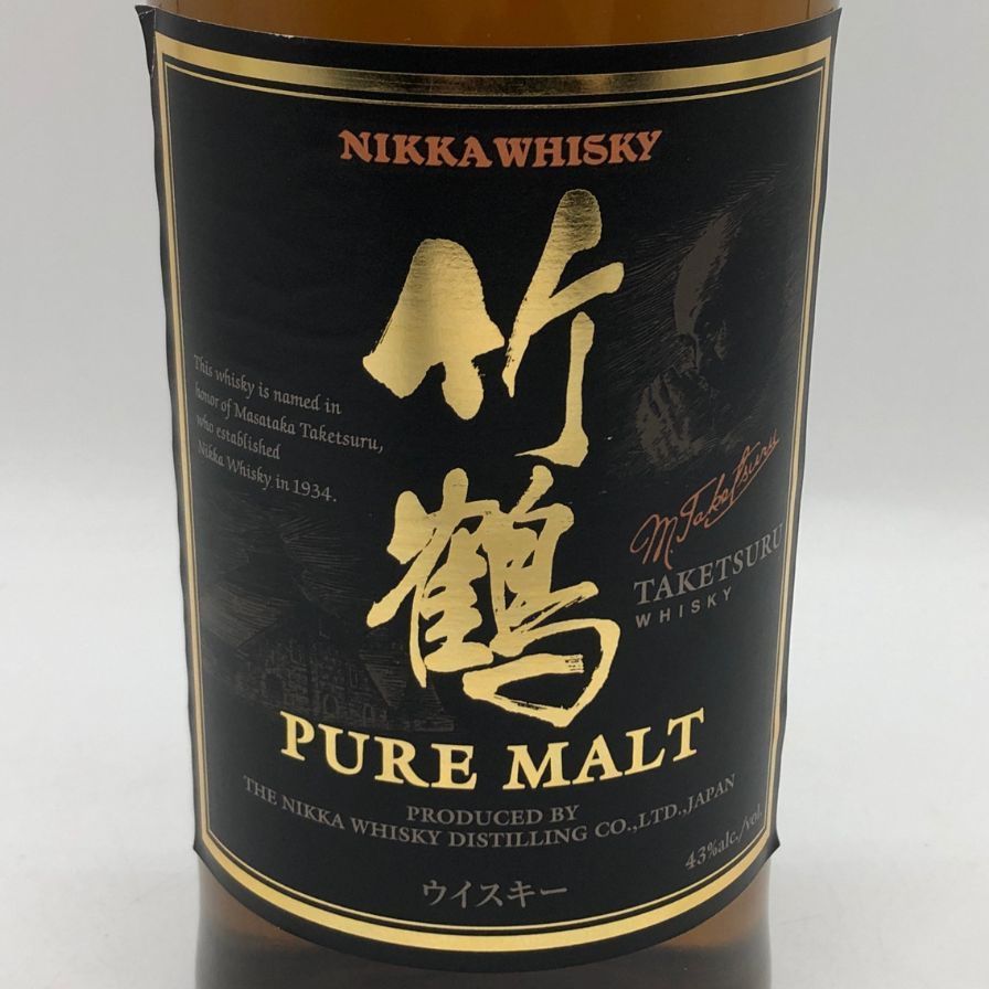 東京都限定◇ニッカ 竹鶴 ピュアモルト 黒ラベル 700ml 43%【W0