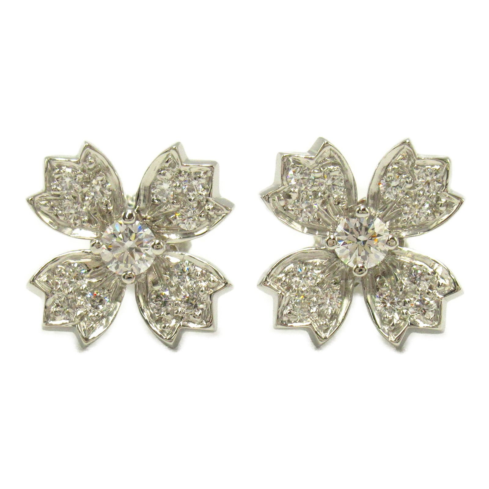 ティファニー TIFFANY&Co. フローレット ダイヤモンド ピアス PT950 