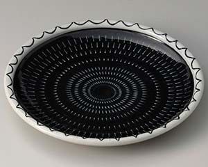 和食器 ミ313-038 黒海 パスタ皿