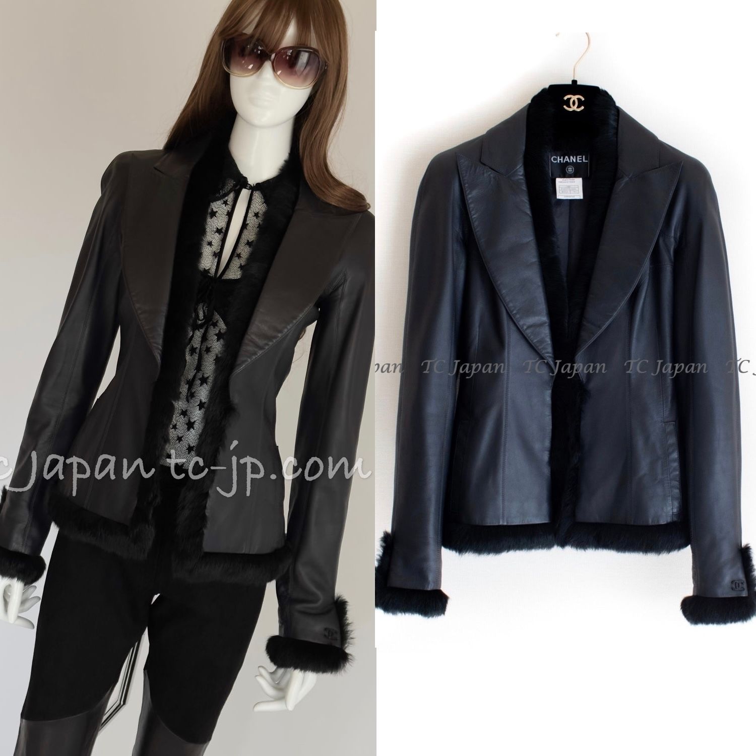 シャネルレザージャケット CHANEL Pre-Owned 2004 レザージャケット 