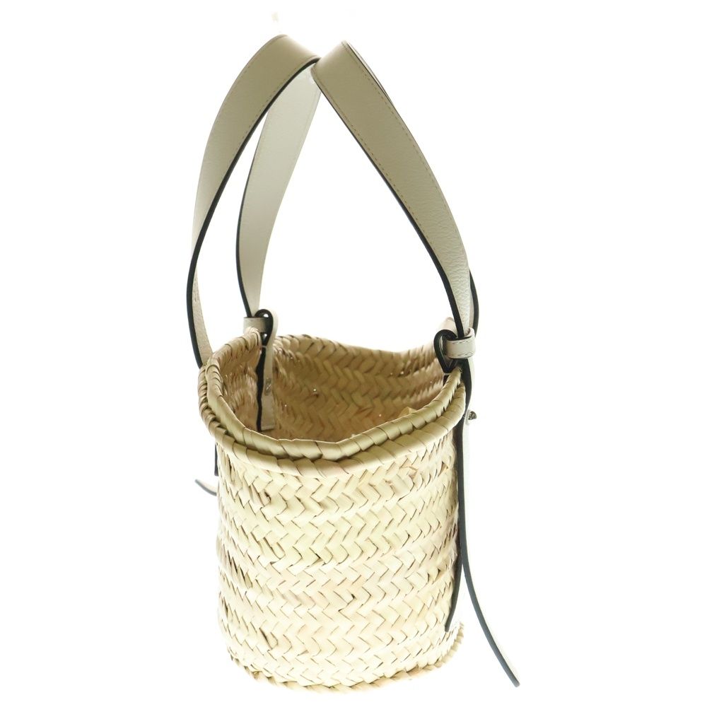 LOEWE ロゴ入り かごバッグ ベージュ/ホワイト LOEWE ロエベ バスケットバッグ BASKET BAG かごバッグ ベージュ