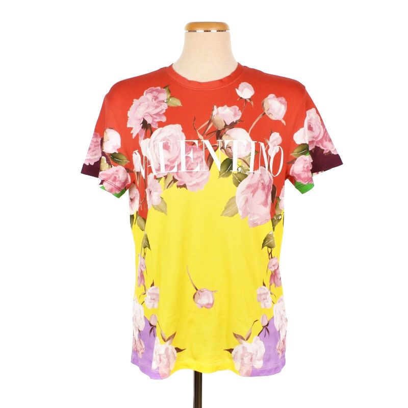 VALENTINO ヴァレンティノ Tシャツ 花柄 イエロー グリーン 【公式通販】
