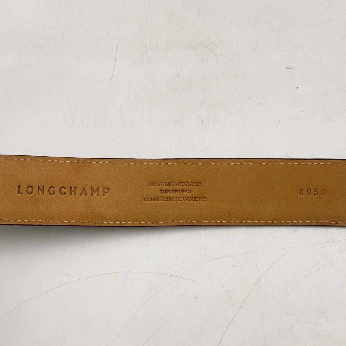 LONGCHAMP ロンシャン レザー ベルト ブラウン レディース 乗馬