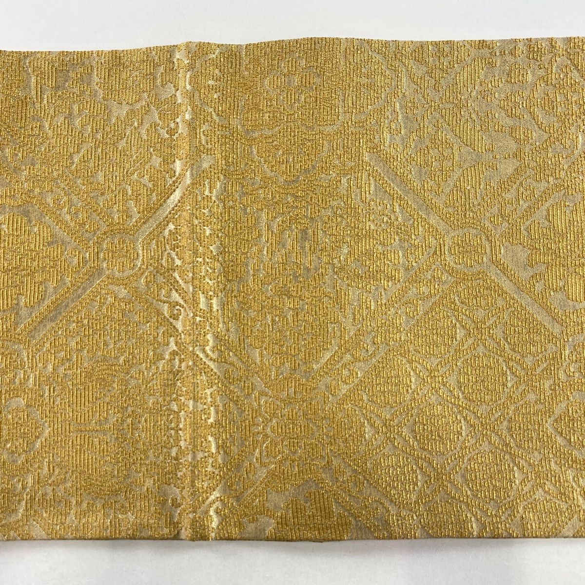 (4535w) ▧ 袋帯 ▧ 正絹 斜め格子文様 pk810 高級 正絹 名物裂柄 六通 袋帯