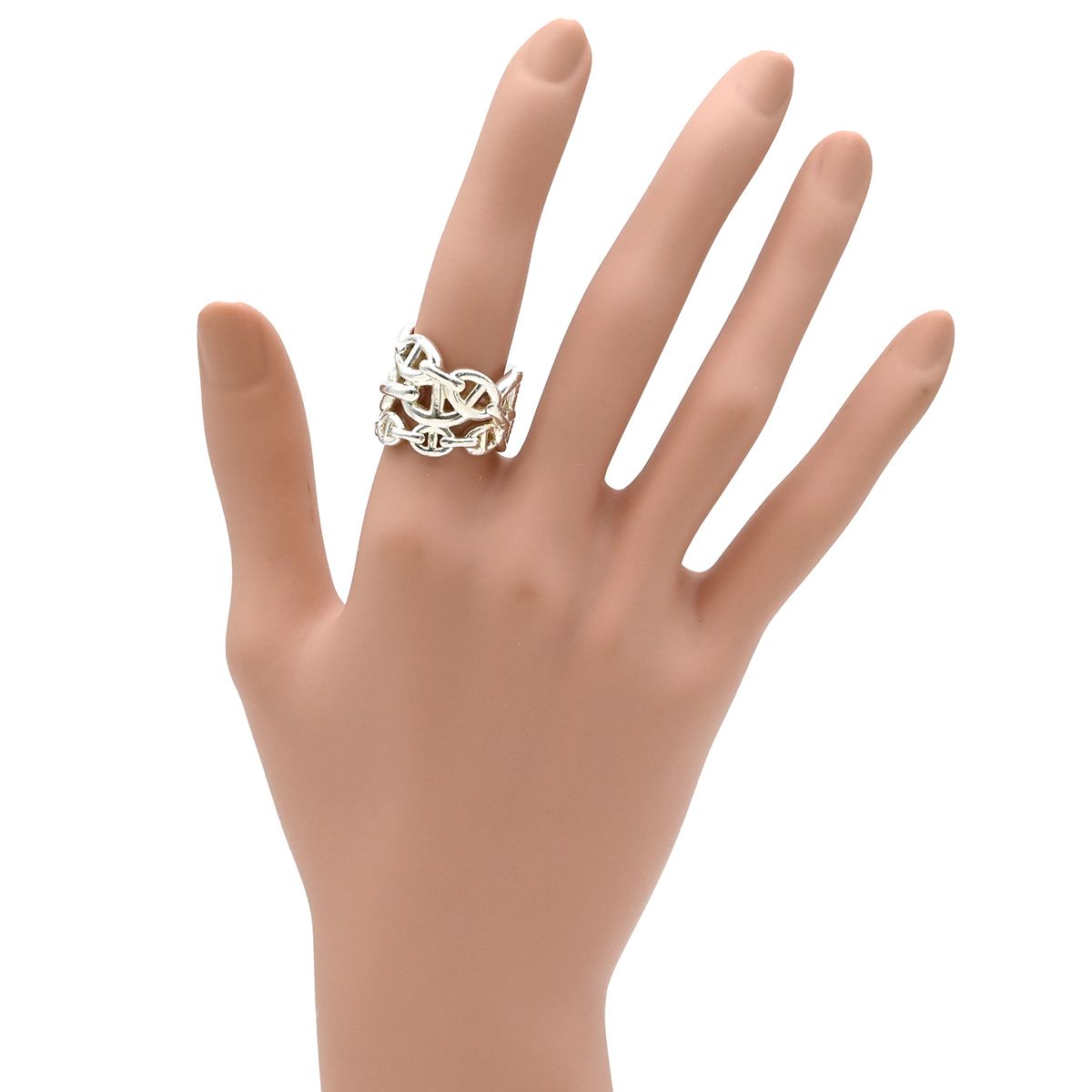 エルメス⭐︎シェーヌダンクルアンシェネ GMリング53 新品HERMES エルメスシェーヌダンクルアンシェネダブルリング GM 53