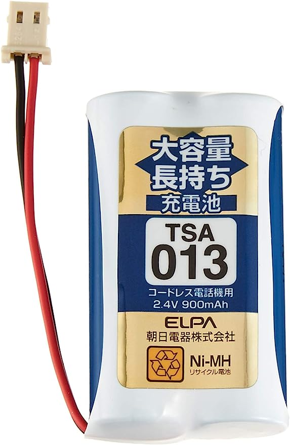 安全 朝日電器 ELPA エルパ 子機用 大容量長持ち充電池 TSA-221