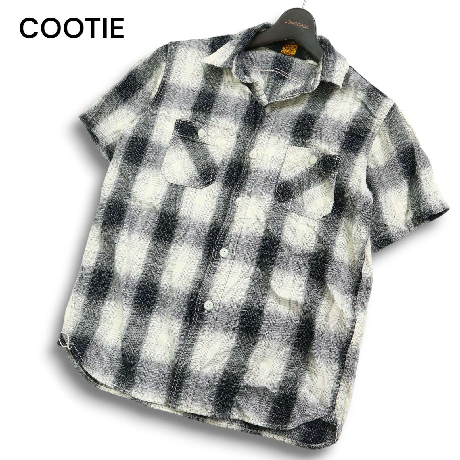 COOTIE クーティー 春夏☆ 半袖 チェック ネル シャツ Sz.M メンズ 