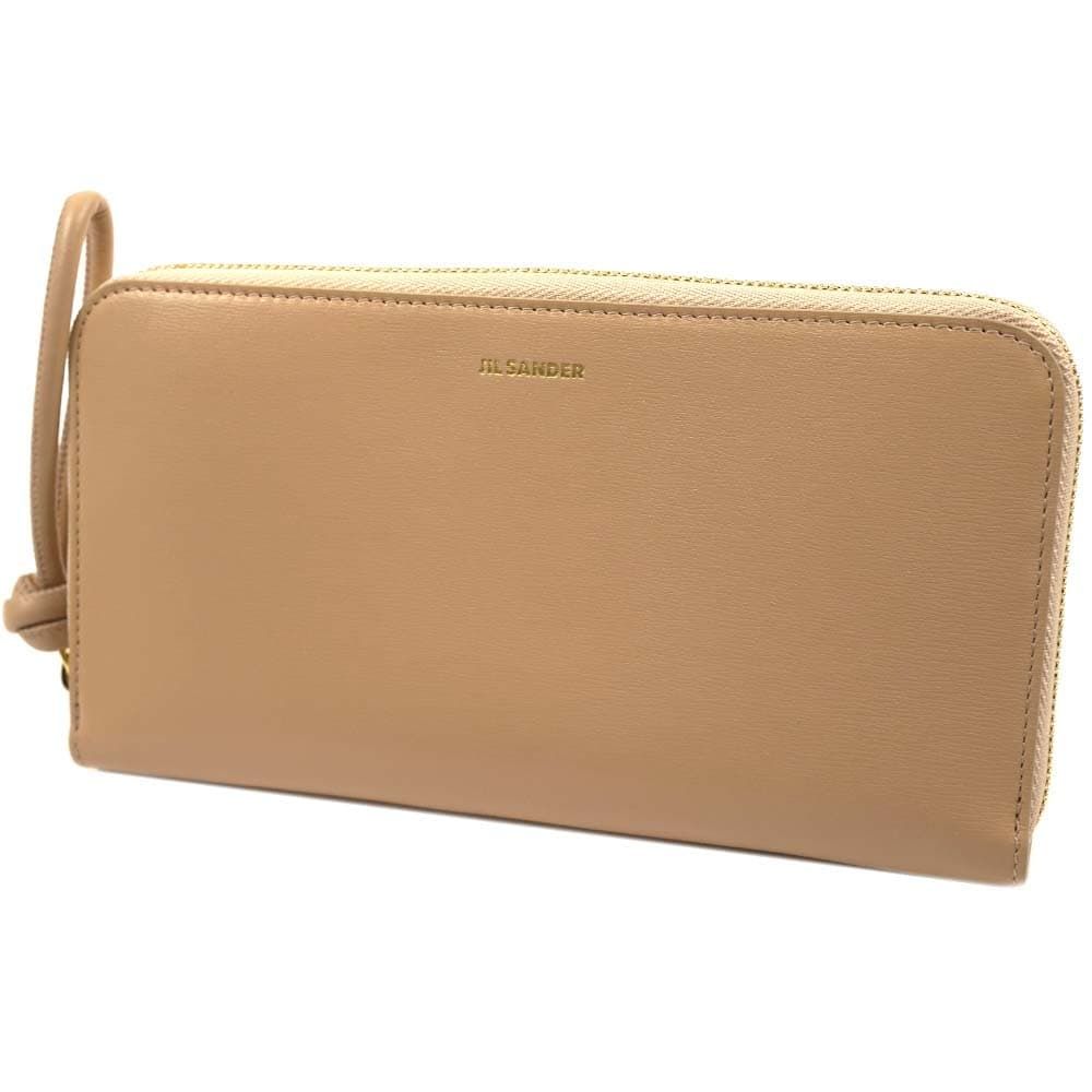 JIL SANDER ジルサンダー 長財布 ラウンドジップウォレット ベージュ ジルサンダー 財布 長財布 ラウンドファスナー レディース