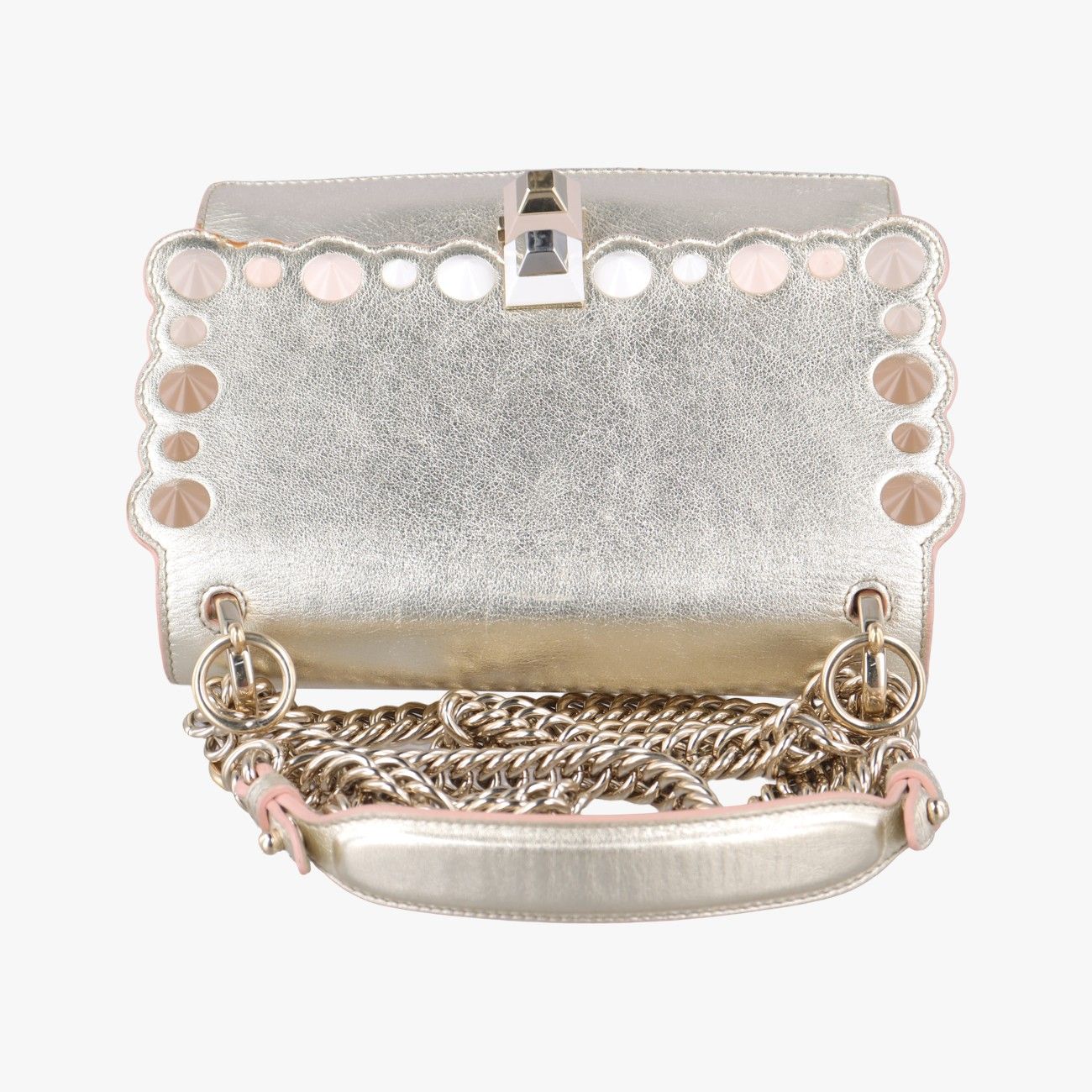 フェンディFendiスタッズ キャナイゴールドレザー8M03818M0381