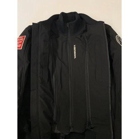 20％OFF！】VANSON プロテクター付きナイロンジャケット ブラック M/L 