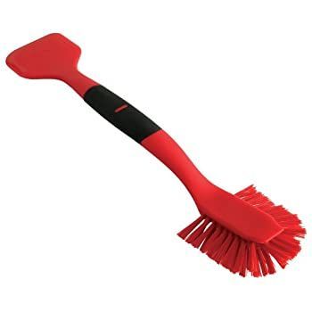 (Red) - Norpro 1088R Scrub Brush/Scraper Red