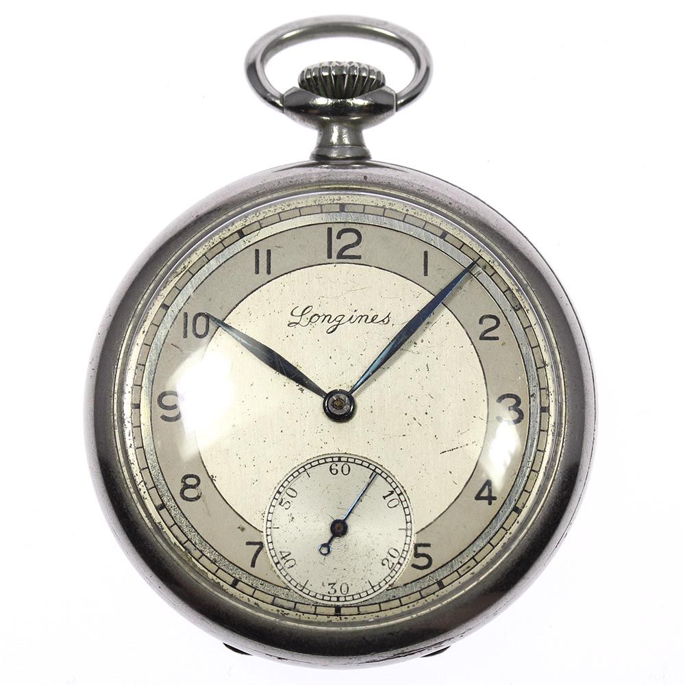訳ありロンジン LONGINES 懐中時計 スモールセコンド 手巻き メンズ_635907