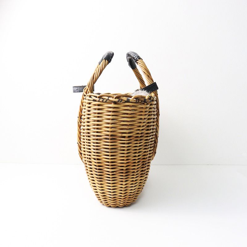 【極美品✨️】エバゴス カゴバッグ ハンドバッグ 被せ付き 極美品✨️】エバゴス カゴバッグ ハンドバッグ 被せ付き 美品