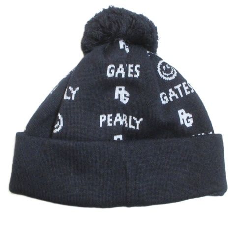 パーリーゲイツつば付きニット帽 PEARLY GATES ニット帽 ニットキャップ 「PEARLY GATES」梵天