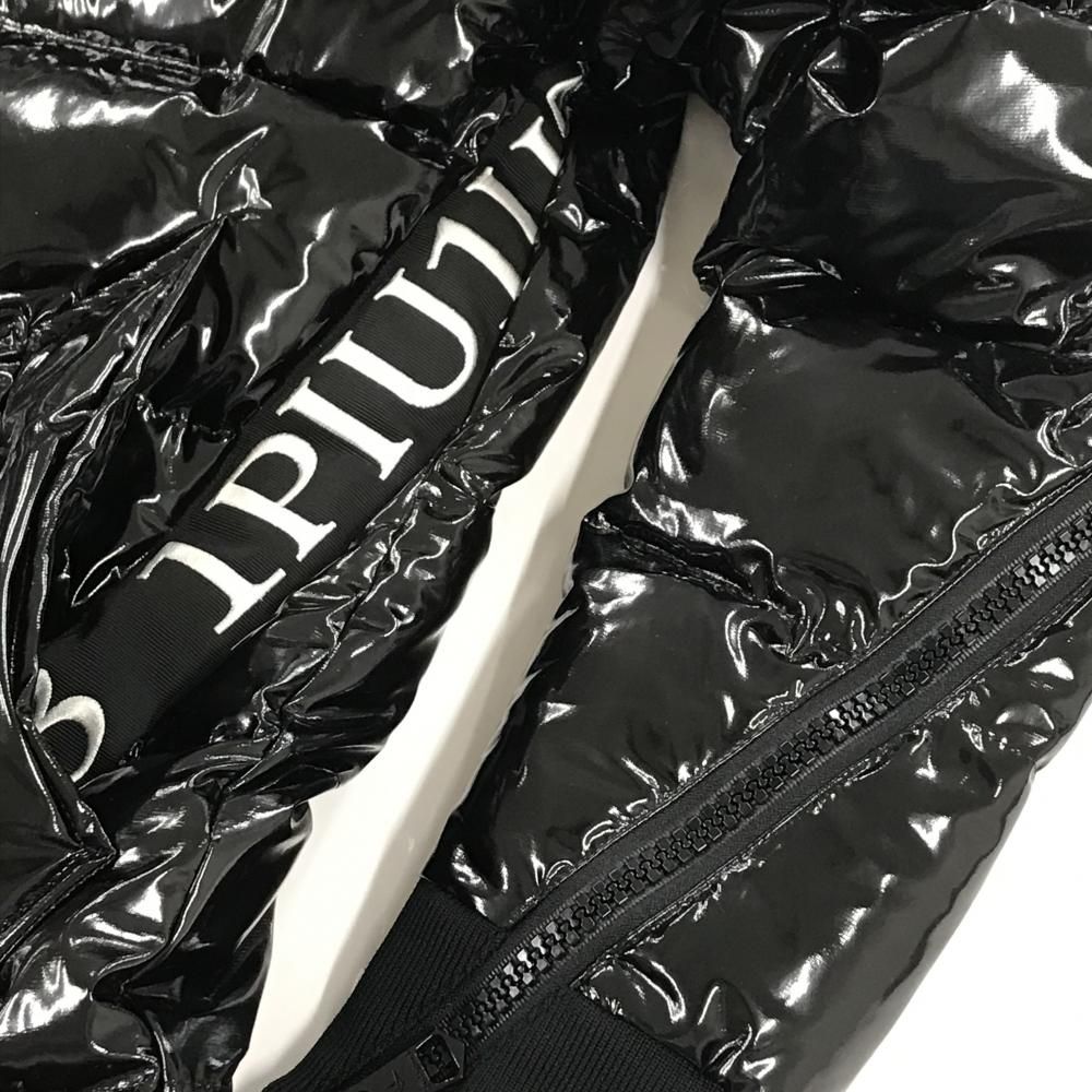 超 ウノピゥウノウグァーレトレ ダウンジャケット 黒 エナメル メンズ M ゴルフウェア 1PIU1UGUALE3 LLC-HASEGAWATOSO_COM